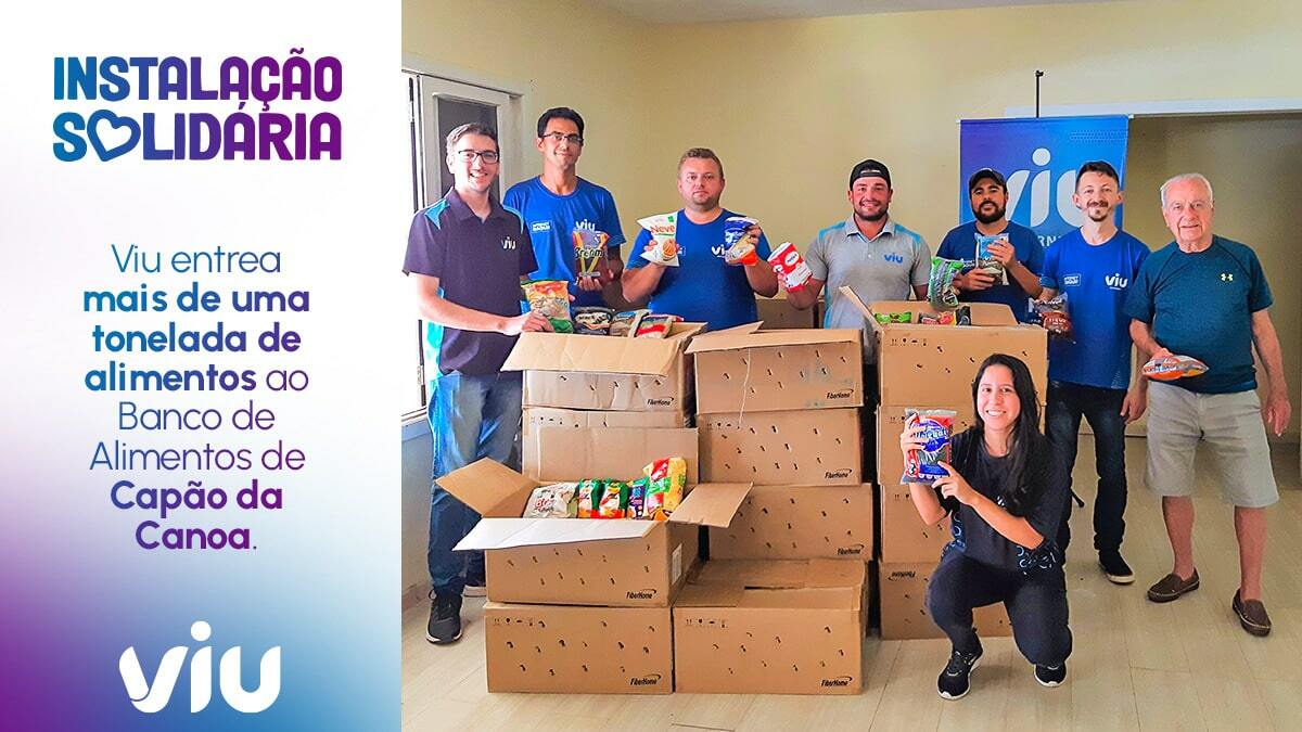 Viu doa mais uma tonelada de alimentos