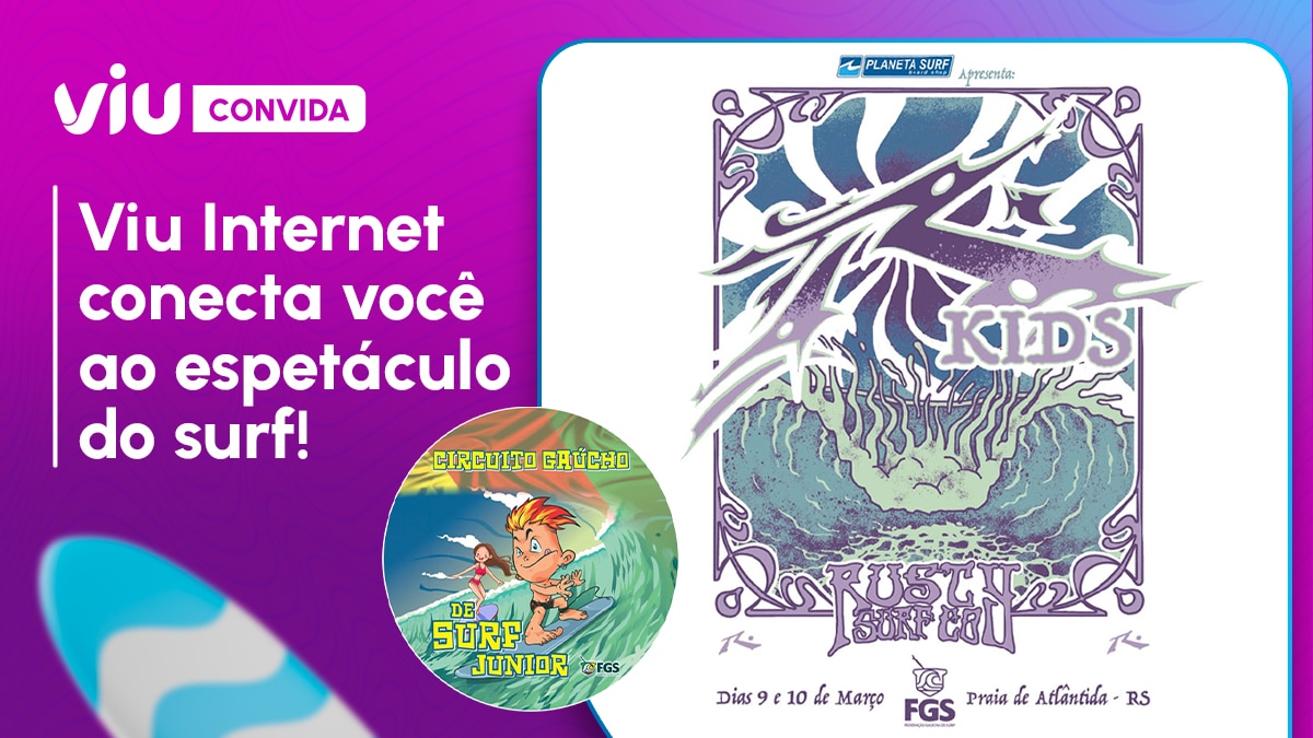 Viu Internet é a provedora oficial do Planeta Surf Rusty Kids