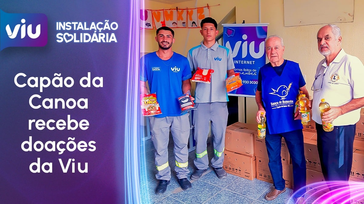 Banco de Alimentos recebe doações da Viu Internet