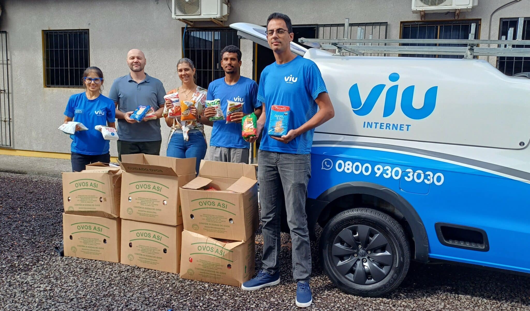 Instalação Solidária da Viu Internet completa mais um mês de doações