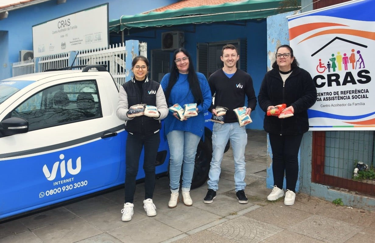 Viu Internet doa alimentos a Imbé com campanha solidária
