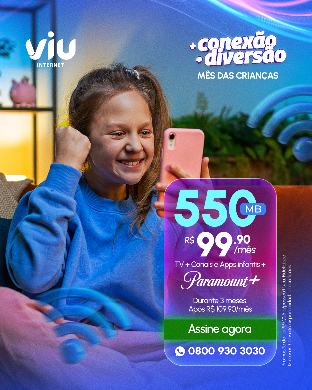 Outubro na Viu Internet: Mais Conexão, Mais Diversão com planos especiais