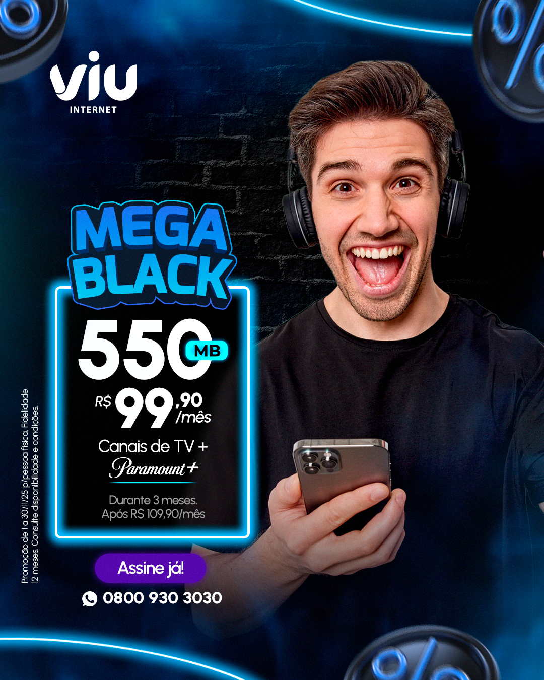 Viu Internet lança Mega Black: planos de fibra com preços imperdíveis no Litoral Norte